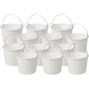 kaiserkraft Eimer, Volumen 12 l, VE 12 Stk, weiß