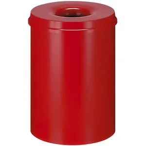 Abfallsammler 30 L, selbstlöschend, Korpus rot/Deckel rot
