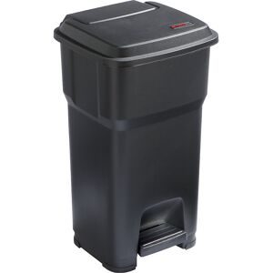 Treteimer HERA, Volumen 60 l, BxHxT 390 x 690 x 390 mm, schwarz rothopro