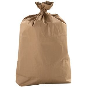 kaiserkraft Papier-Abfallsäcke, Volumen 120 l, BxH 700 x 950 mm, braun, VE 100 Stk