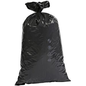 kaiserkraft Abfallsäcke, LDPE, 70 l, 60 µm, BxL 575 x 1000 mm, VE 250 Stk, schwarz