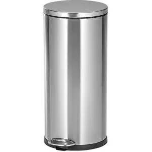 Edelstahl-Treteimer, rund, Volumen 30 l, mit Pedal EKO