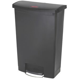 Treteimer SLIM JIM®, aus Polyethylen, 90 l, schwarz, fahrbar Rubbermaid