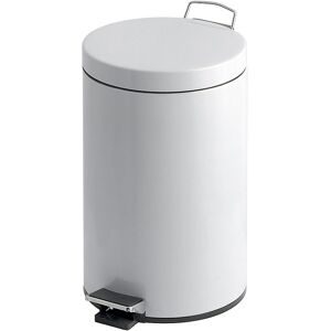 kaiserkraft Tretabfallsammler mit Kunststoff-Inneneimer, Volumen 20 l, HxØ 445 x 292 mm, weiß