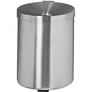 kaiserkraft Wandascher, flammverlöschend, 6 l, Edelstahl, Höhe 250 mm