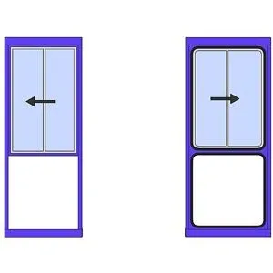 kaiserkraft Fenster für Mehrzweckhaus, Schiebefenster, seitlich, HxB 1400 x 1000 mm