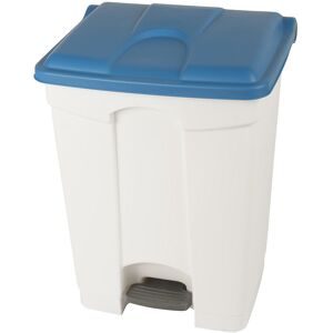 Treteimer, Volumen 70 l, BxHxT 505 x 675 x 415 mm, weiß, Deckel blau Probbax