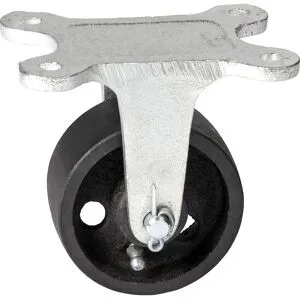 kaiserkraft Grauguss-Rad, Temperguss-Gehäuse, Rad-Ø x Breite 80 x 35 mm, Bockrolle mit Gleitlager