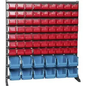 kaiserkraft Kleinteileregal, Breite 1020 mm, mit Sichtlagerkästen, HxT 1110 x 235 mm