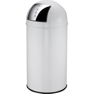 Push-Mülleimer, Stahl, Volumen 40 l, HxØ 740 x 350 mm, weiß EKO