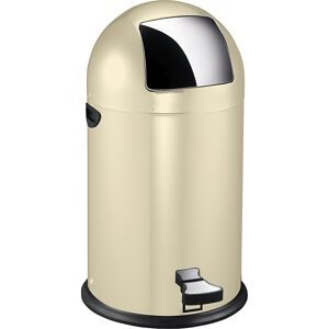 Push-Mülleimer mit Pedal, Volumen 33 l, HxØ 700 x 350 mm, creme EKO