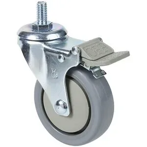 kaiserkraft Ersatzrad, spurlos, Ø 100 mm, Lenkrolle mit Doppelstopp