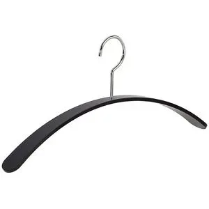kaiserkraft Design-Kleiderbügel CURVE, Acryl, VE 4 Stk, schwarz