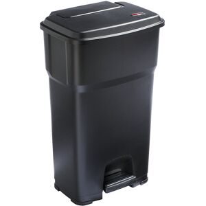 Treteimer HERA, Volumen 85 l, BxHxT 490 x 790 x 390 mm, schwarz rothopro