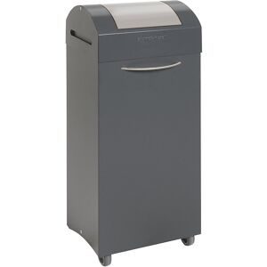 kaiserkraft Wertstoffsammler, flammverlöschend, BxT 380 x 320 mm, Volumen 75 l, Einwurf lichtgrau