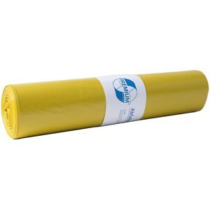 Abfallsäcke, LDPE, 120 l, 37 µm, BxL 700 x 1100 mm, VE 250 Stk, gelb Deiss