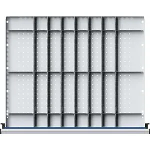 Einteilungssatz für Schubladen-BxT 750 x 600 mm, ?-Teilung, für Fronthöhe 60 mm ANKE