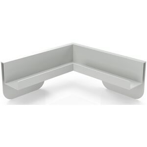 Eck-Ablageleiste für Infinity Wall, LxTxH 402 / 402 x 75 x 110 mm, lichtgrau magnetoplan