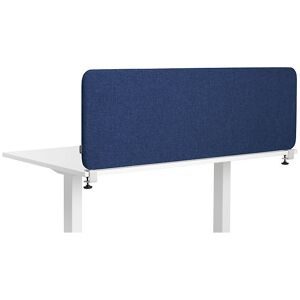 kaiserkraft Akustik-Tischtrennwand Softline Salsa, top montiert, Höhe 450 mm, Textil, Breite 800 mm, blau