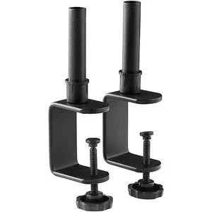 kaiserkraft Klemme für Akustik-Tischtrennwand Softline, VE 2 Stk, grau, 37 mm