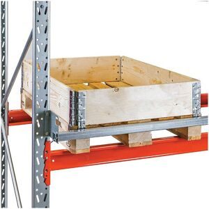 kaiserkraft Durchschubsicherung für Palettenregal Space, verzinkt, für Tragebalken 950 mm