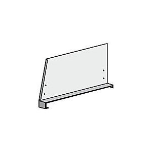 Fachteiler für System-Steckregal, mit Klemmfuß, Höhe 300 mm, für Bodentiefe 300 mm, lichtgrau RAL 7035 eurokraft pro