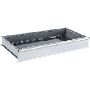 Schublade für ESD-Schwerlastschrank, BxT 918 x 459 mm, Traglast 200 kg, Fronthöhe 200 mm, lichtgrau RAL 7035 LISTA