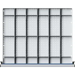Einteilungssatz für Schubladen-BxT 750 x 600 mm, ?-Teilung, für Fronthöhe 180 - 360 mm ANKE