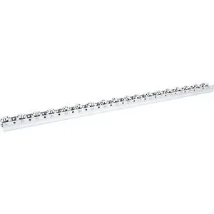 kaiserkraft Allseitenrollenleiste, für leichte Lasten, Tragfähigkeit 10 kg, Teilung 66 mm, Länge 1,2 m