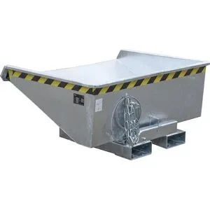 Kippbehälter inkl. Abrollmechanismus, Volumen 0,275 m³, LxBxH 1210 x 960 x 540 mm, feuerverzinkt eurokraft pro