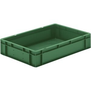 kaiserkraft Euro-Format-Stapelbehälter, Wände und Boden geschlossen, LxBxH 600 x 400 x 120 mm, grün, VE 5 Stk