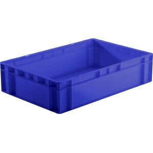 kaiserkraft Euro-Format-Stapelbehälter, Wände und Boden geschlossen, LxBxH 600 x 400 x 145 mm, blau, VE 5 Stk