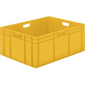 kaiserkraft Euro-Format-Stapelbehälter, Wände und Boden geschlossen, LxBxH 800 x 600 x 320 mm, gelb, VE 2 Stk