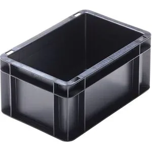 kaiserkraft ESD-Stapelbehälter aus Polypropylen, Außen-LxBxH 300 x 200 x 145 mm, Volumen 5,5 l, VE 8 Stk