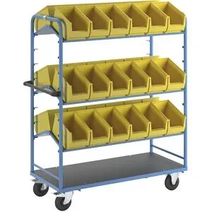 Kommissionierwagen, LxBxH 1500 x 650 x 1750 mm, Tragfähigkeit 300 kg eurokraft pro