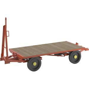 kaiserkraft Schlepperanhänger, 4-Rad-Doppel-Drehschemel-Lenkung, Tragfähigkeit 3 t, Ladefläche 2,0 x 1,0 m, Vollgummireifen