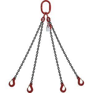 kaiserkraft Anschlagkette GK8, Tragfähigkeit 4250 kg, Kettenstärke 8 mm, Nutzlänge 1,5 m, 4-strängig, ab 2 Stk