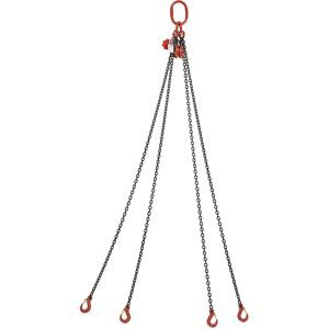 kaiserkraft Anschlagkette GK8, Tragfähigkeit 2360 kg, Kettenstärke 6 mm, mit Verkürzung, Nutzlänge 2 m, 4-strängig, ab 2 Stk