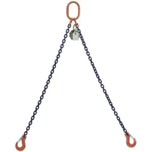 kaiserkraft Anschlagkette GK10, 2-strängig, Tragfähigkeit 3550 kg, Kettenstärke 8 mm, Nutzlänge 1 m