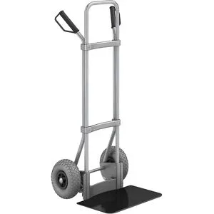 Sackkarre, verzinkt, Schaufel-BxT 450 x 350 mm, schwarz, PU-Bereifung eurokraft pro