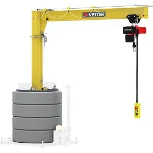 Mobiler Säulenschwenkkran, Schwenkbereich 360°, Tragfähigkeit 500 kg, Ausladung 3,5 m Vetter