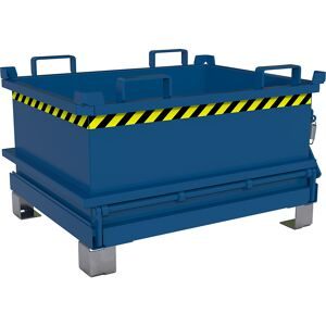 Klappbodenbehälter, Volumen 0,24 m³, enzianblau RAL 5010 eurokraft pro