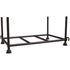 Stapelgestell, LxBxH 1200 x 820 x 910 mm, mit 1 Querrohr, schokoladenbraun Eichinger