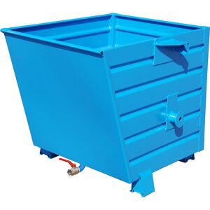 Späne-Stapelkipper BSL mit Lochblechboden, Volumen 0,55 m³, lichtblau eurokraft pro