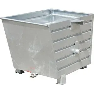 Späne-Stapelkipper BSS mit Siebblecheinsatz, Volumen 0,9 m³, feuerverzinkt eurokraft pro