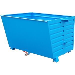 Späne-Stapelkipper BSS mit Siebblecheinsatz, Volumen 1,5 m³, lichtblau eurokraft pro