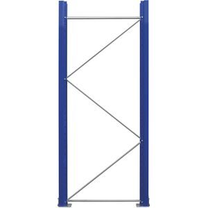 Palettenregal-Stützrahmen, zerlegt, enzianblau RAL 5010 / verzinkt, HxT 2100 x 900 mm eurokraft pro