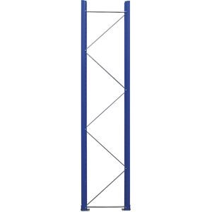 Palettenregal-Stützrahmen, vormontiert, enzianblau RAL 5010 / verzinkt, HxT 3360 x 750 mm eurokraft pro