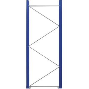 Palettenregal-Stützrahmen, vormontiert, enzianblau RAL 5010 / verzinkt, HxT 2730 x 1100 mm eurokraft pro