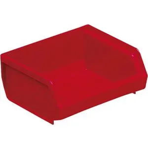 kaiserkraft Sichtlagerkasten aus Polypropylen, LxBxH 96 x 105 x 45 mm, VE 20 Stück, rot